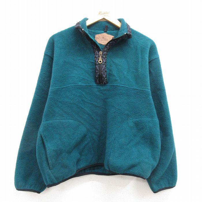 L/古着 ウールリッチ 長袖 ハーフジップ フリース ジャケット メンズ