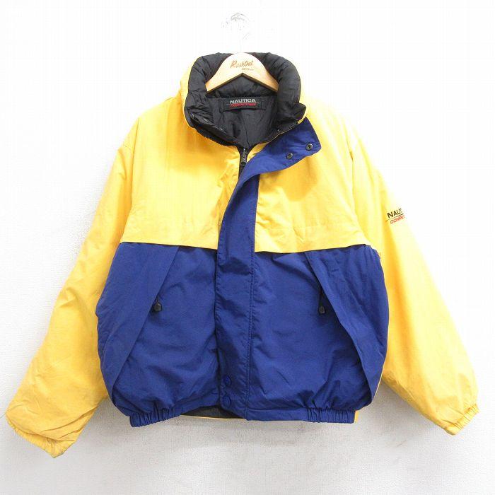 NAUTICA XL/古着 ノーティカ 長袖 ナイロン ダウン ジャケット メンズ 