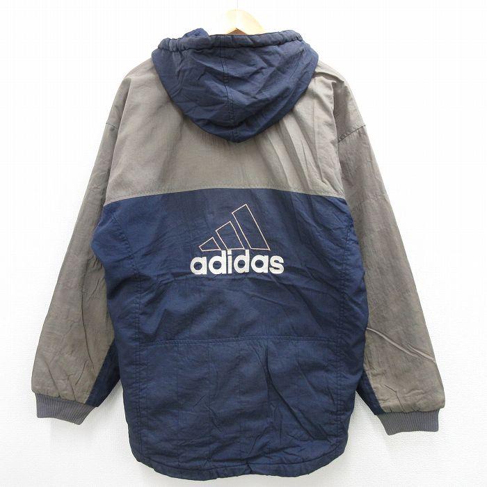 L/古着 アディダス adidas 長袖 ナイロン ジャケット パーカー