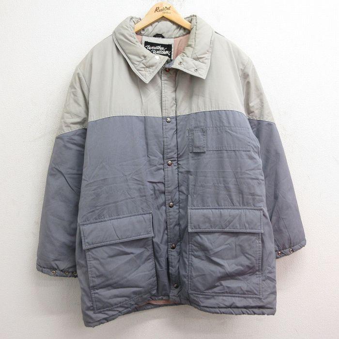 XL/古着 長袖 ジャケット メンズ 90s ツートンカラー グレー他 24sep30 