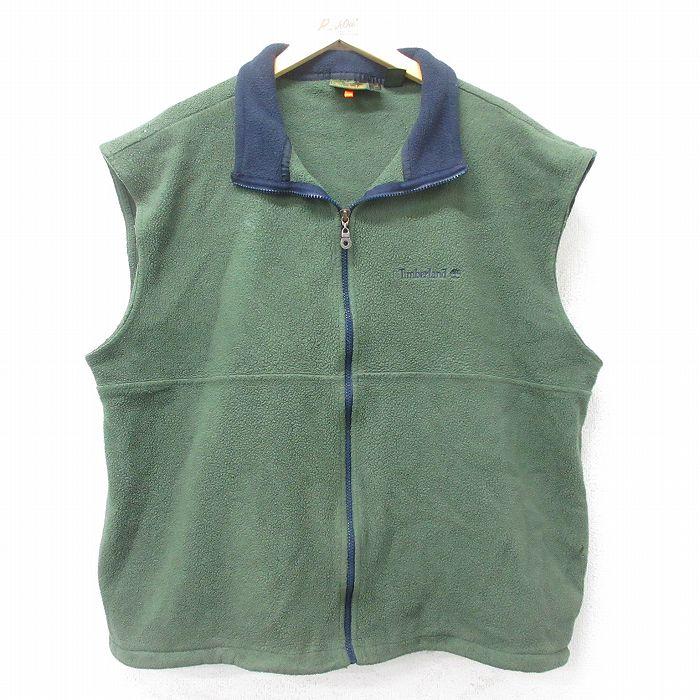 Timberland XL/古着 ティンバーランド フリース ベスト メンズ 90s 