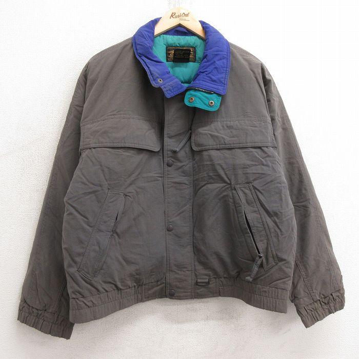 Eddie Bauer XL/古着 エディーバウアー 長袖 ナイロン ダウン 
