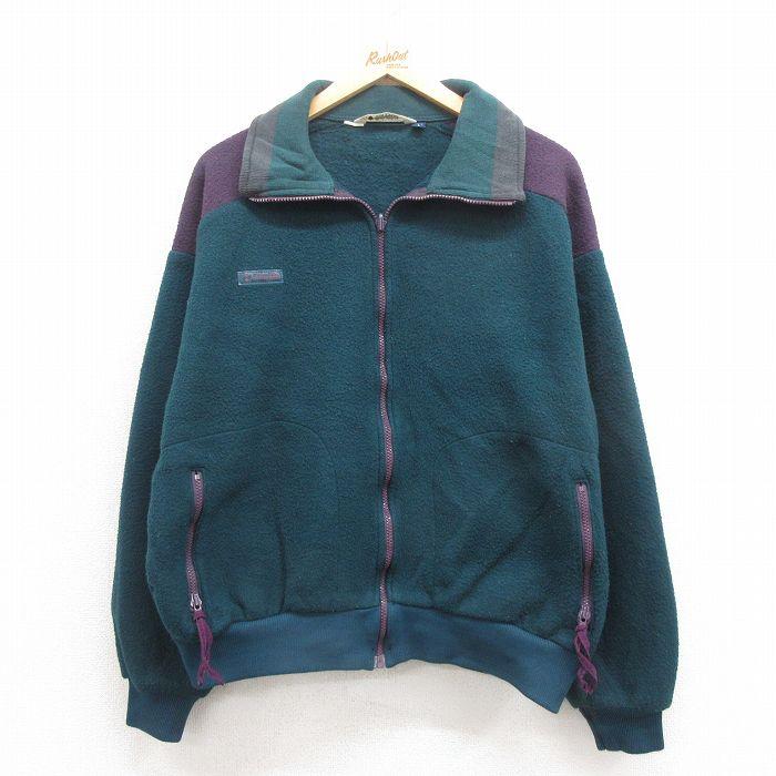 M/古着 コロンビア COLUMBIA 長袖 フリース ジャケット メンズ 90年代 90s USA製 緑他 グリーン 【spe】 25sep04 中古 アウター Columbia（コロンビア） L/古着 長袖 フリース ジャケット メンズ 90s