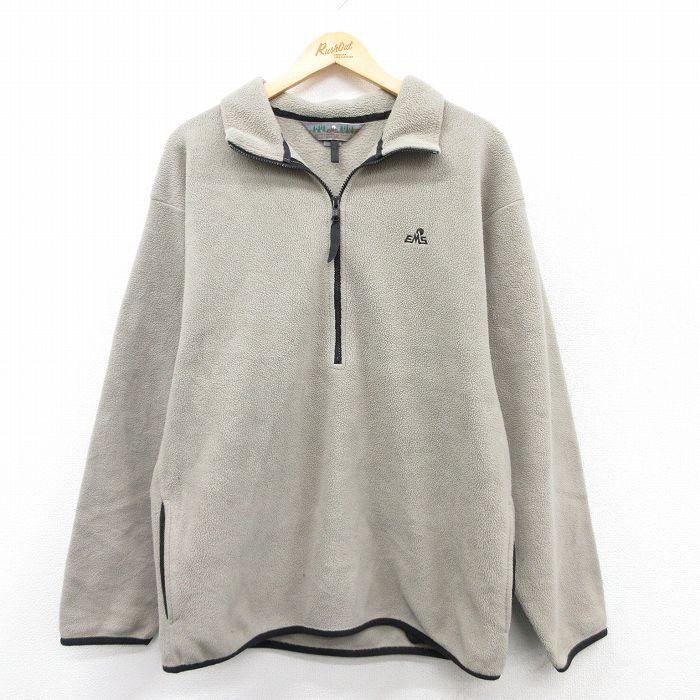 L/古着 EMS 長袖 ハーフジップ フリース ジャケット メンズ 90s ワン