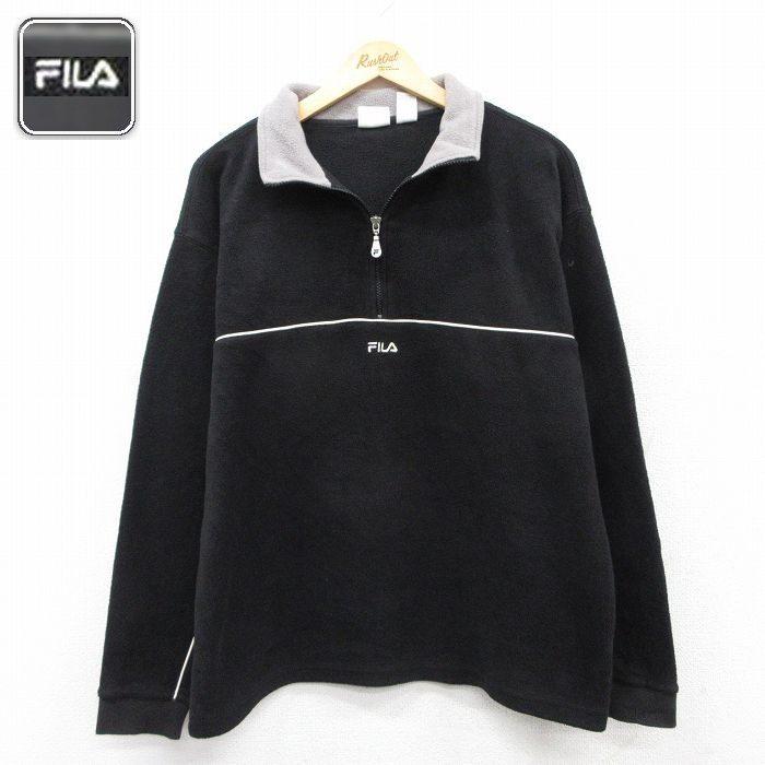 FILA（フィラ） L/古着 長袖 ハーフジップ フリース ジャケット メンズ 