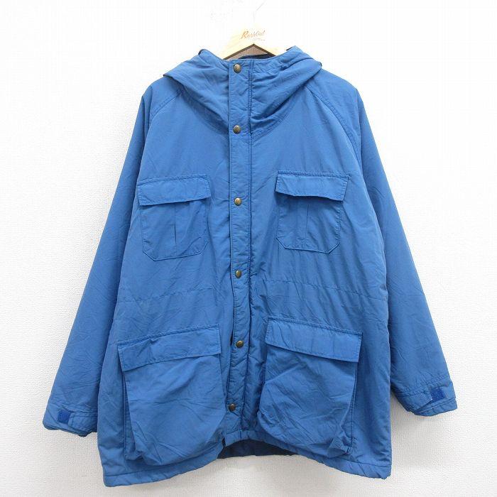 XL/古着 エルエルビーン LLBEAN 長袖 マウンテン ジャケット パーカー メンズ 90年代 90s 大きいサイズ ラグラン 青 ブルー 【spe】 25sep30 中古 アウター L.L.Bean（エルエルビーン） XL/古着 LLBEAN 長袖 マウンテン