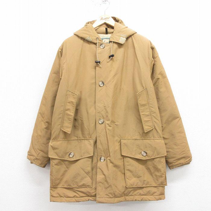 古着 ウールリッチ WOOLRICH 長袖 ダウン ジャケット パーカー メンズ 90年代 90s ロクヨンクロス ロング丈 USA製 茶 ブラウン 中古 古着 L/古着 ウールリッチ 長袖 ダウン ジャケット パーカー メンズ 90s