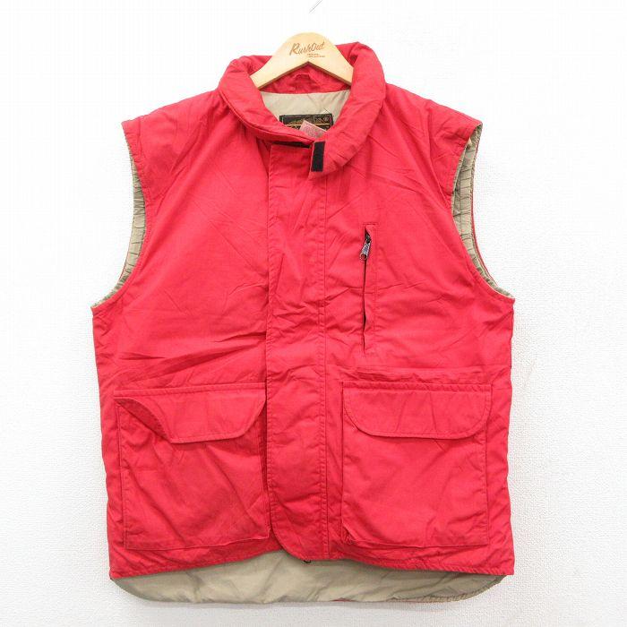 Eddie Bauer（エディーバウアー） M/古着 ダウン ベスト メンズ 90s 赤