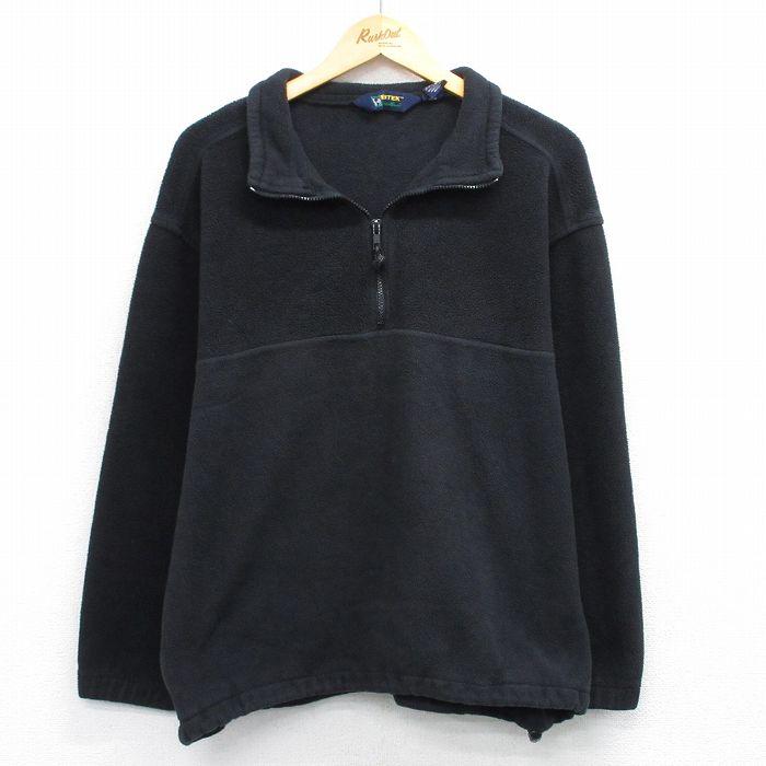 エディーバウアー　中綿ナイロンジャケット　90s 黒　ハーフジップ　Lサイズ Eddie Bauer ナイロンジャケット 黒 ハーフジップ 古着 90s Eddie