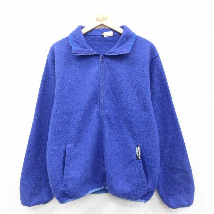 L/古着 長袖 フリース ジャケット メンズ 90s 青 ブルー 25oct27 中古