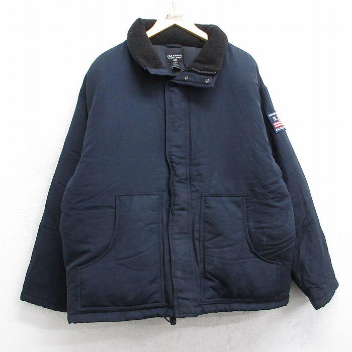 XL/古着 ラルフローレン ポロジーンズ 長袖 ブランド ナイロン ダウン