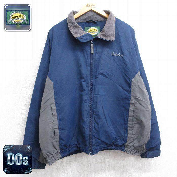 【80-90s】Cabela's カベラス キルティングダウンベスト ネイビー紺 Cabela's（カベラス） XL/古着 長袖 ジャケット メンズ 00年代 00s