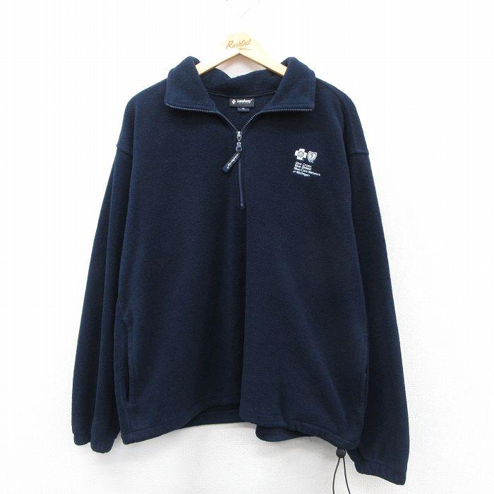 XL/古着 長袖 ハーフジップ フリース ジャケット メンズ 90年代 90s