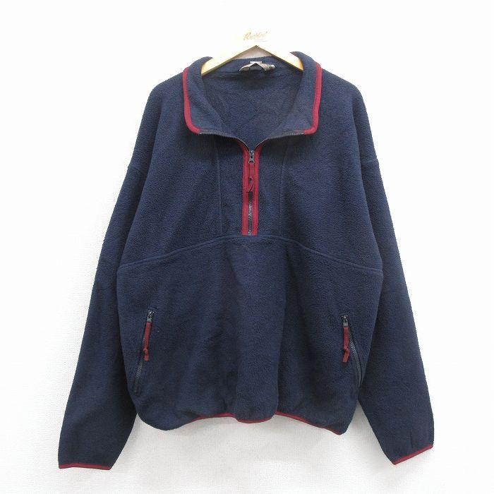 XL/古着 EMS 長袖 ハーフジップ フリース ジャケット メンズ 90年代