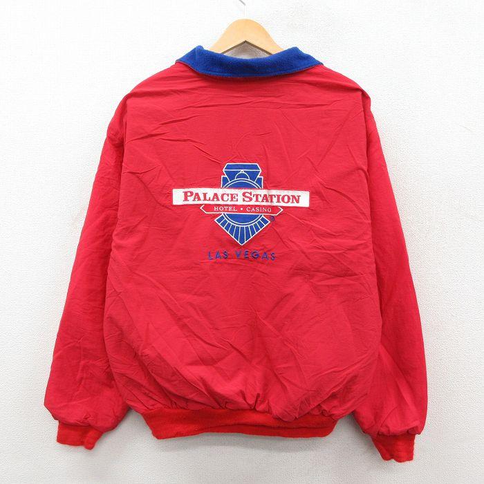 XL/古着 長袖 ナイロン ジャケット メンズ 90年代 90s PALACE STATION
