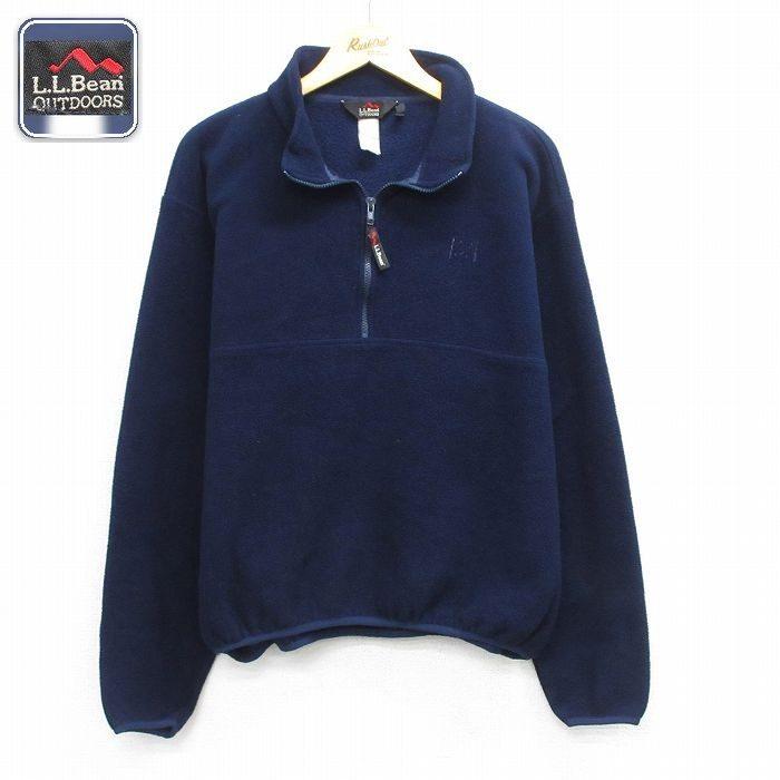 L.L.Bean（エルエルビーン） XL/古着 長袖 ハーフジップ フリース
