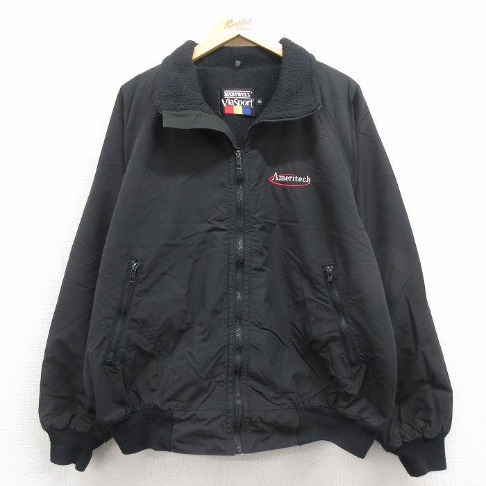 XL/古着 長袖 ナイロン ジャケット メンズ 90年代 90s Ameritech