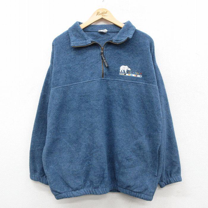 L/古着 長袖 ハーフジップ フリース ジャケット メンズ 90年代 90s