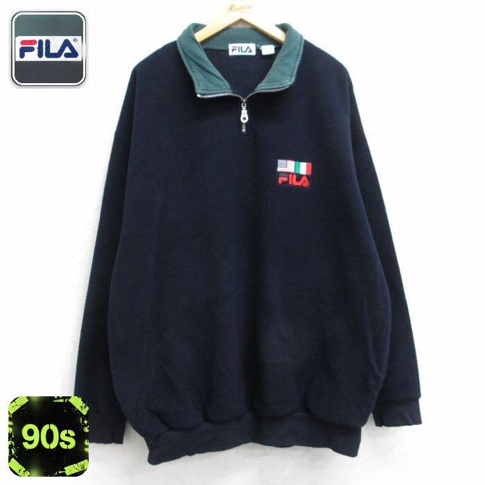 FILA（フィラ） 【50%OFF】XL/古着 長袖 ハーフジップ フリース 