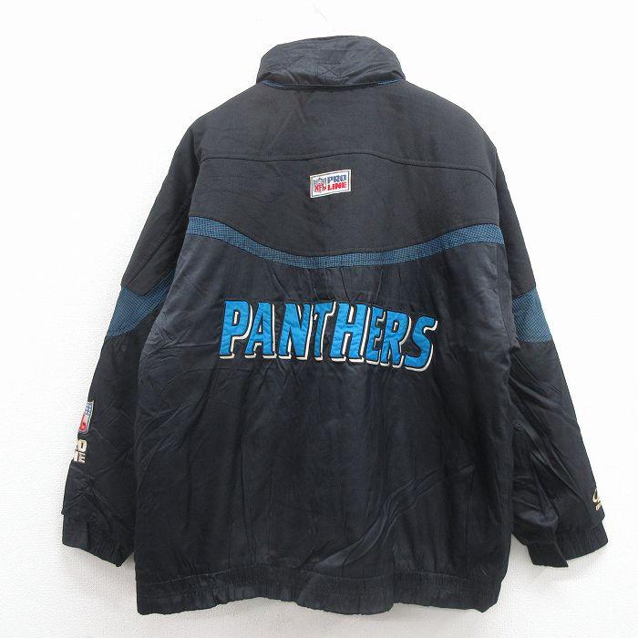 XL/古着 長袖 ナイロン ジャケット メンズ 00年代 00s NFL カロライナパンサーズ 刺繍 黒 アメフト スーパーボウル 25dec24 XL/古着 長袖 ナイロン ジャケット メンズ 00年代 00s NFL カロライナ