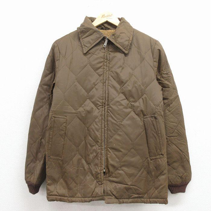 M/古着 HABAND 長袖 キルティング ジャケット メンズ 80年代 80s 茶