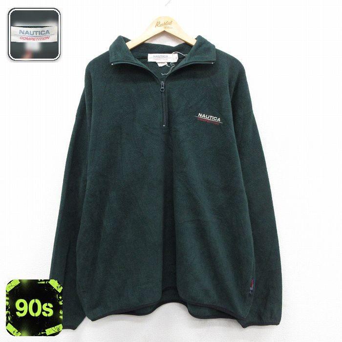 NAUTICA（ノーティカ） XL/古着 長袖 ブランド ハーフジップ フリース 