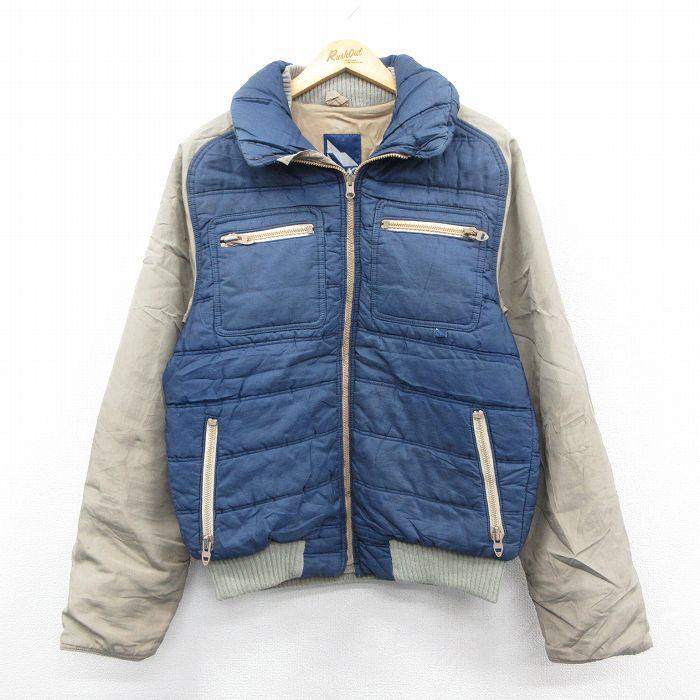 M/古着 長袖 ナイロン ジャケット メンズ 90年代 90s ツートンカラー
