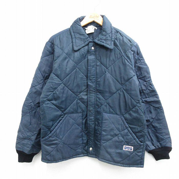 M/古着 ビッグスミス 長袖 ナイロン キルティング ジャケット メンズ