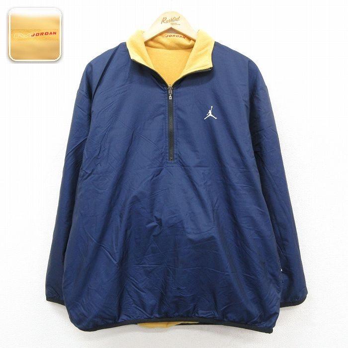 L/古着 長袖 ハーフジップ ナイロン ジャケット メンズ マイケル 