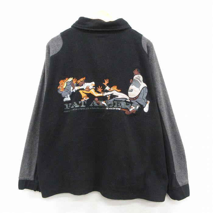 FUBU（フブ） XL/古着 長袖 ハーフジップ フリース ジャケット メンズ
