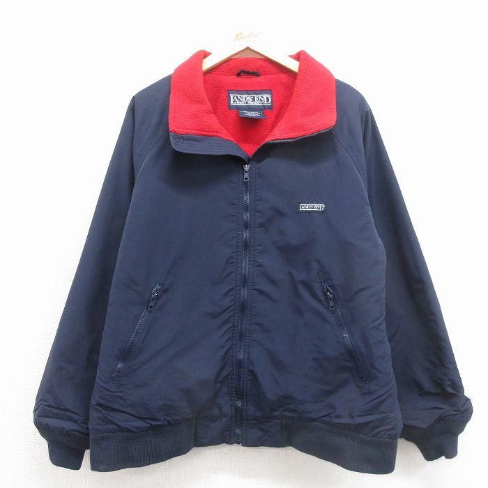 ランズエンド（LANDS' END） XL/古着 長袖 ナイロン ジャケット メンズ