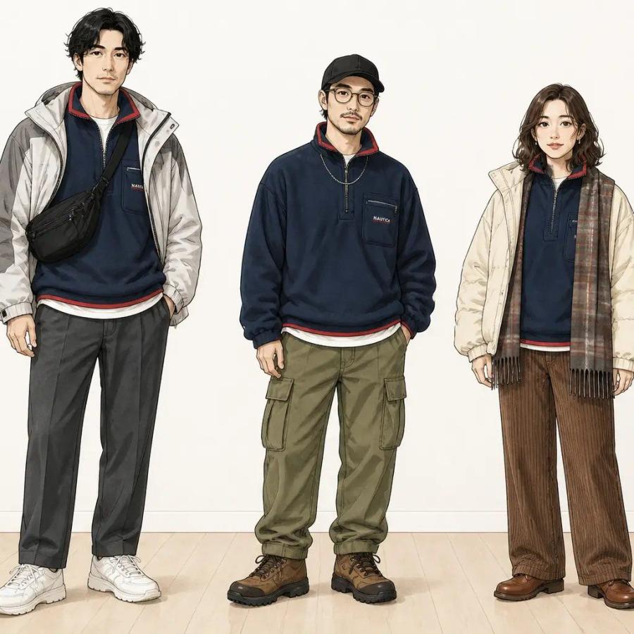 NAUTICA（ノーティカ） L/古着 長袖 ブランド ジャケット ハーフジップ