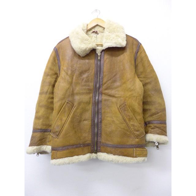 ついに再販開始 皮ジャン 革ジャン アウター メンズ 中古 19oct29 ブラウン 茶 ジャケット レザー ムートン 長袖 S 古着 古着長袖 ムートンレザージャケット茶中古メンズアウター革ジャン コート アウター