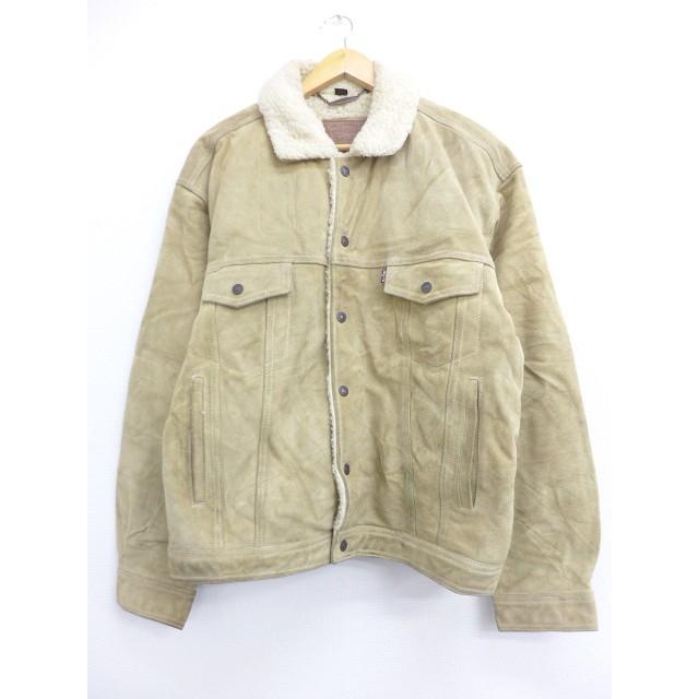 高品質 Xl 古着 古着長袖スエードレザージャケットリーバイスlevisベージュ中古 長袖 皮ジャン 革ジャン アウター メンズ 中古 19oct30 ベージュ Levis リーバイス ジャケット レザー スエード ジャケット Www Reinnec Cl