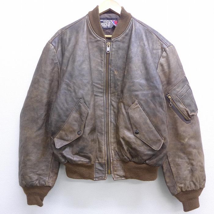 Xl 古着 長袖 ミリタリー レザー ジャケット 90s ショット Schott Schott Ma 1 こげ茶 ブラウン Spe nov19 中古 メンズ アウター 革ジャン 皮ジャン Oule 古着屋rushout 通販 Yahoo ショッピング