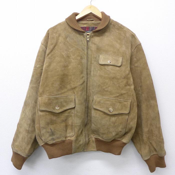Xl 古着 長袖 ブランド スエード レザー ジャケット 90s ラルフローレン Ralph Lauren ポロカントリー 茶 ブラウン Spe dec09 中古 メンズ アウター 革ジ Oule 古着屋rushout 通販 Yahoo ショッピング