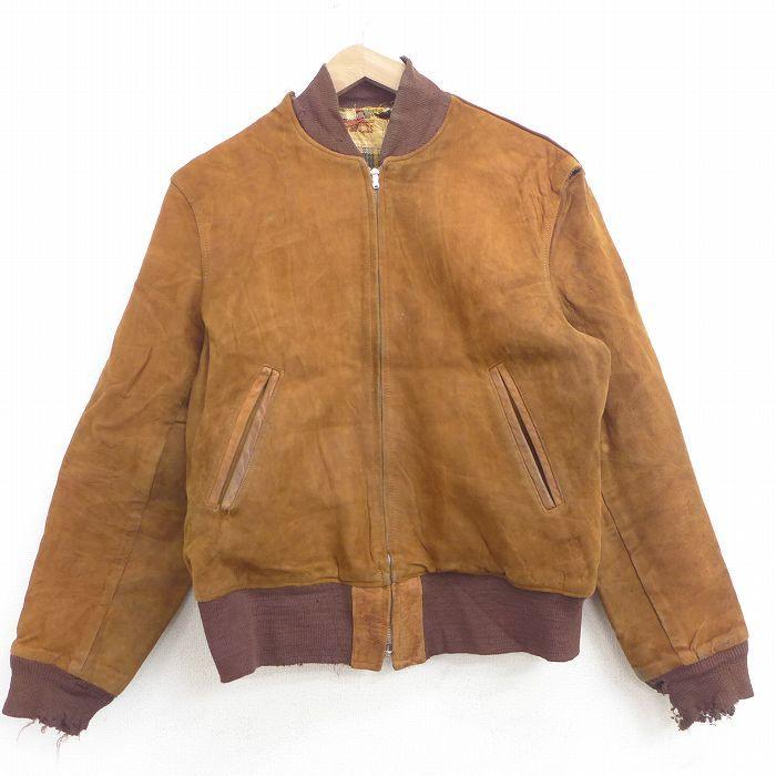 M/古着 ヘラクレス 長袖 ビンテージ スエード レザー ジャケット 
