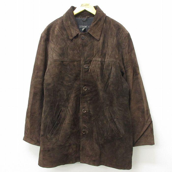 J.CREW XL/古着 ジェイクルー 長袖 スエード レザー コート メンズ 