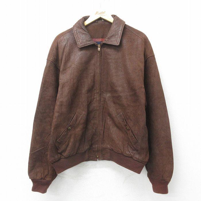 XL/古着 ティンバーランド 長袖 レザー ジャケット メンズ 90s 大きい 