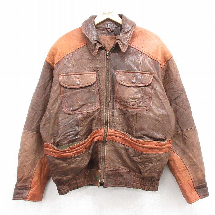20%OFF】XL/古着 長袖 レザー ジャケット メンズ 90s DIKARPA 大きい
