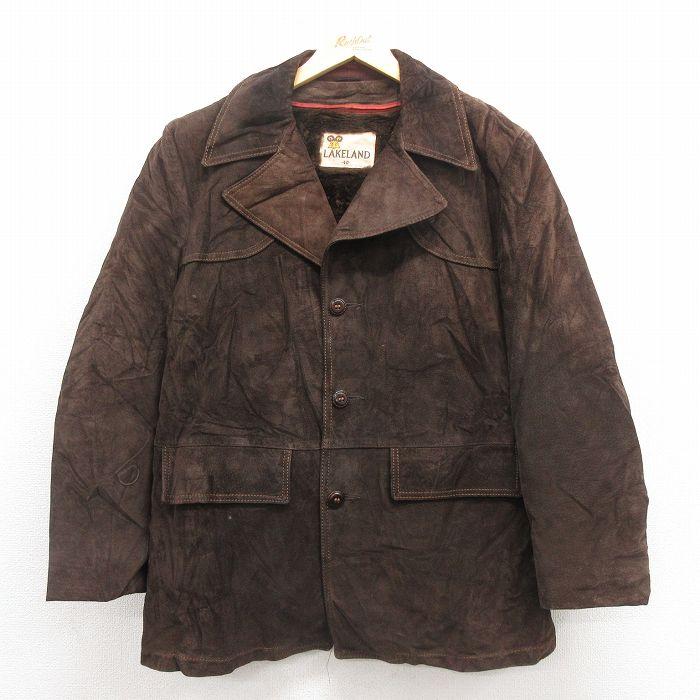 60s LAKELAND g-9タイプ スエードレザーハリントンジャケット古着 L/古着 LAKELAND 長袖 スエード レザー ジャケット メンズ 80年代 80s