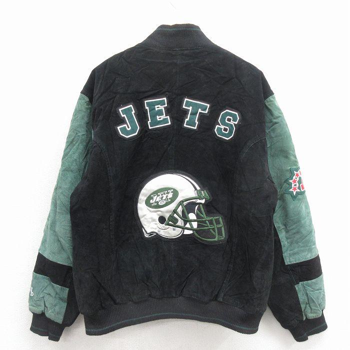 20%OFF】XL/古着 長袖 スエード レザー ジャケット メンズ NFL
