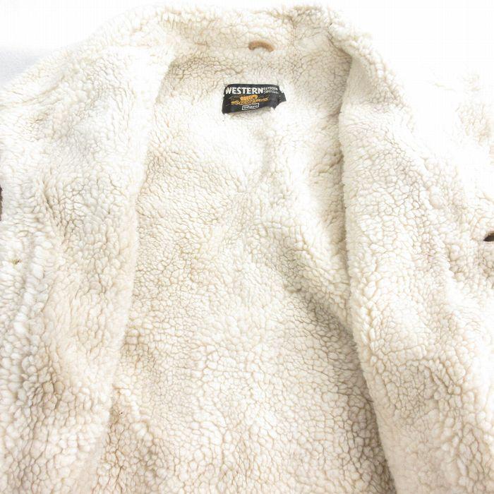 20%OFF】XL/古着 シアーズ 長袖 スエード レザー ボア ジャケット