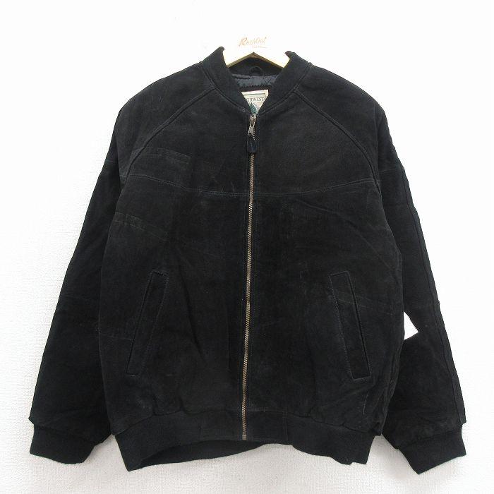 L/古着 長袖 ショルダーカップ ダービー レザー ジャケット メンズ 00年代 00s デッドストック ラグラン 黒 内側キルティング【spe】 26apr25 L/古着 長袖 ショルダーカップ ダービー レザー ジャケット メンズ 00