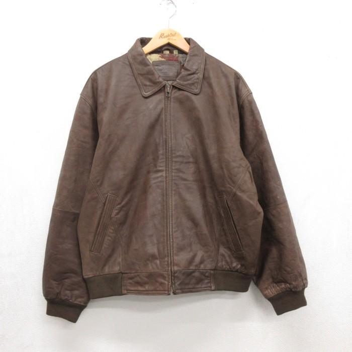 XL/古着 セントジョンズベイ 長袖 レザー ジャケット メンズ 90年代