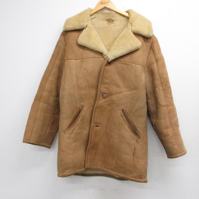 L/古着 BICK 長袖 スエード レザー ジャケット メンズ 80年代 80s