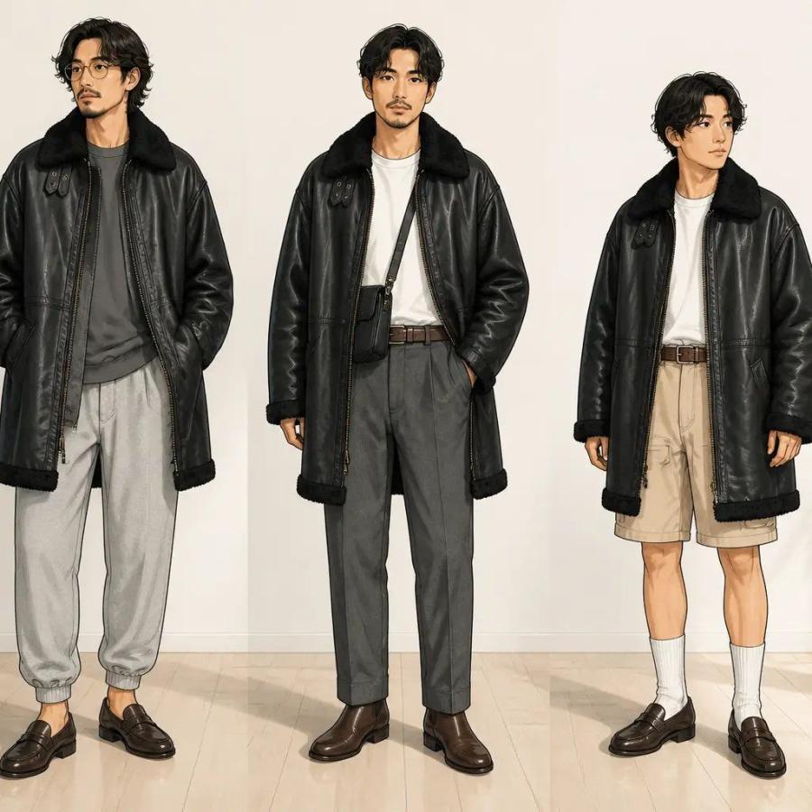 XL/古着 Andrew Klein 長袖 レザー ジャケット メンズ 90年代 90s