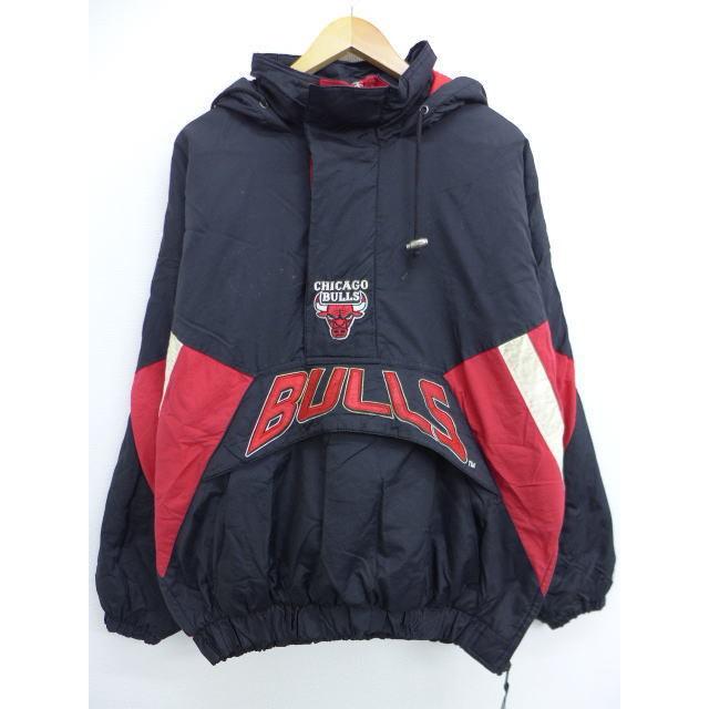 宅配 スターター ナイロンジャケット ネイビー グレー ロゴ刺繍XL