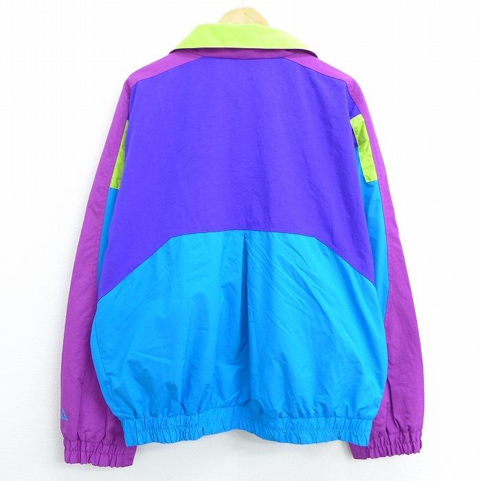 Xl 古着 長袖 ナイロン ジャケット ジェリー ラグラン 水色他 sep21 中古 メンズ アウター ウインドブレーカー Ouny 古着屋rushout 通販 Yahoo ショッピング