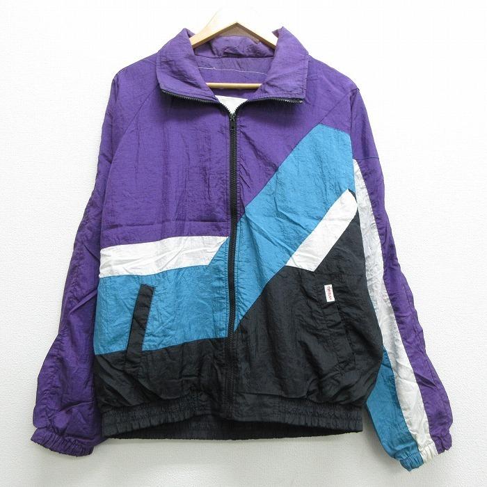 M 古着 長袖 ナイロン ジャケット 90s キャンパス 紫他 パープル 21jan18 中古 メンズ アウター ウインドブレーカー Ouny1252 古着屋rushout 通販 Yahoo ショッピング